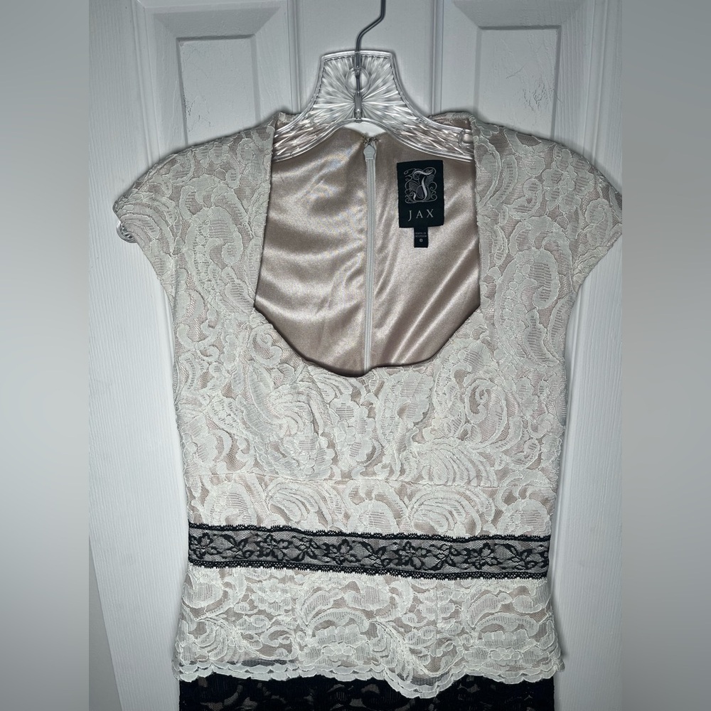 Jax Women’s Dress Ivory and Black Size 8 - Picture 5 of 17